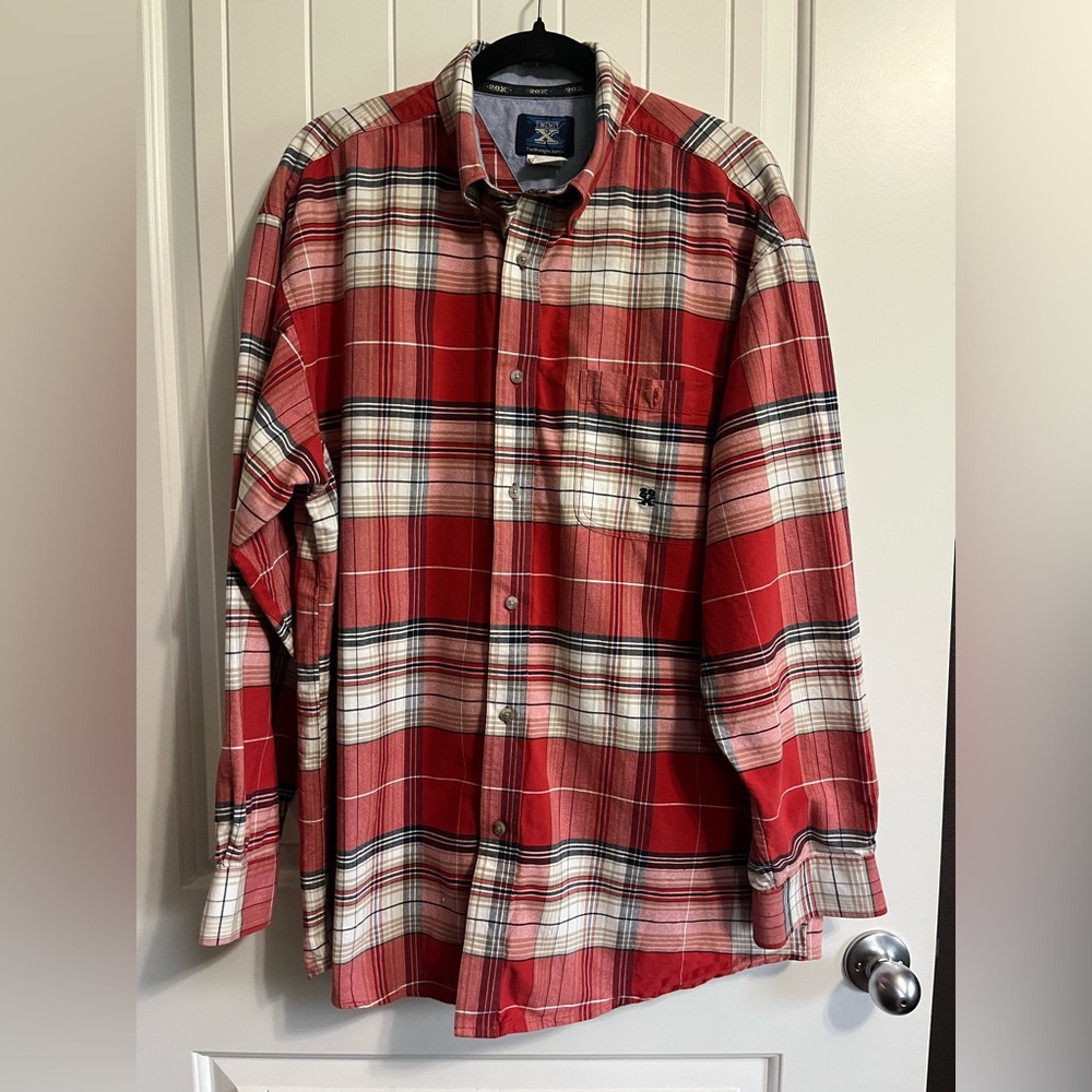 Twenty X Wrangler Men’s Button Down Shirt Size XL Plaid Rodeo Western Cowboy